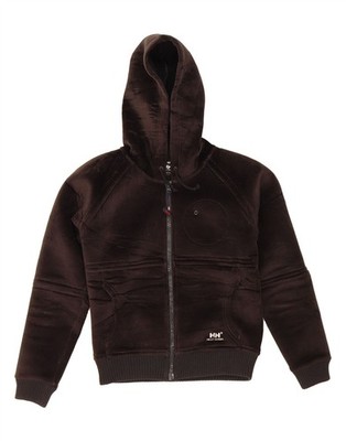 Helly Hansen Damen Samt Reißverschluss Hoodie Pullover UK 12 mittelbraun Polyester BX02