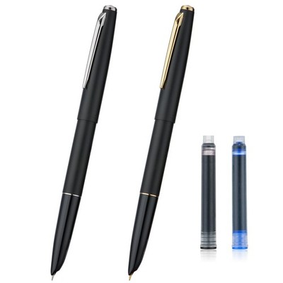 Jinhao 911 Füllfederhalter Extra feine Feder, mattschwarz mit Gold und Silber...
