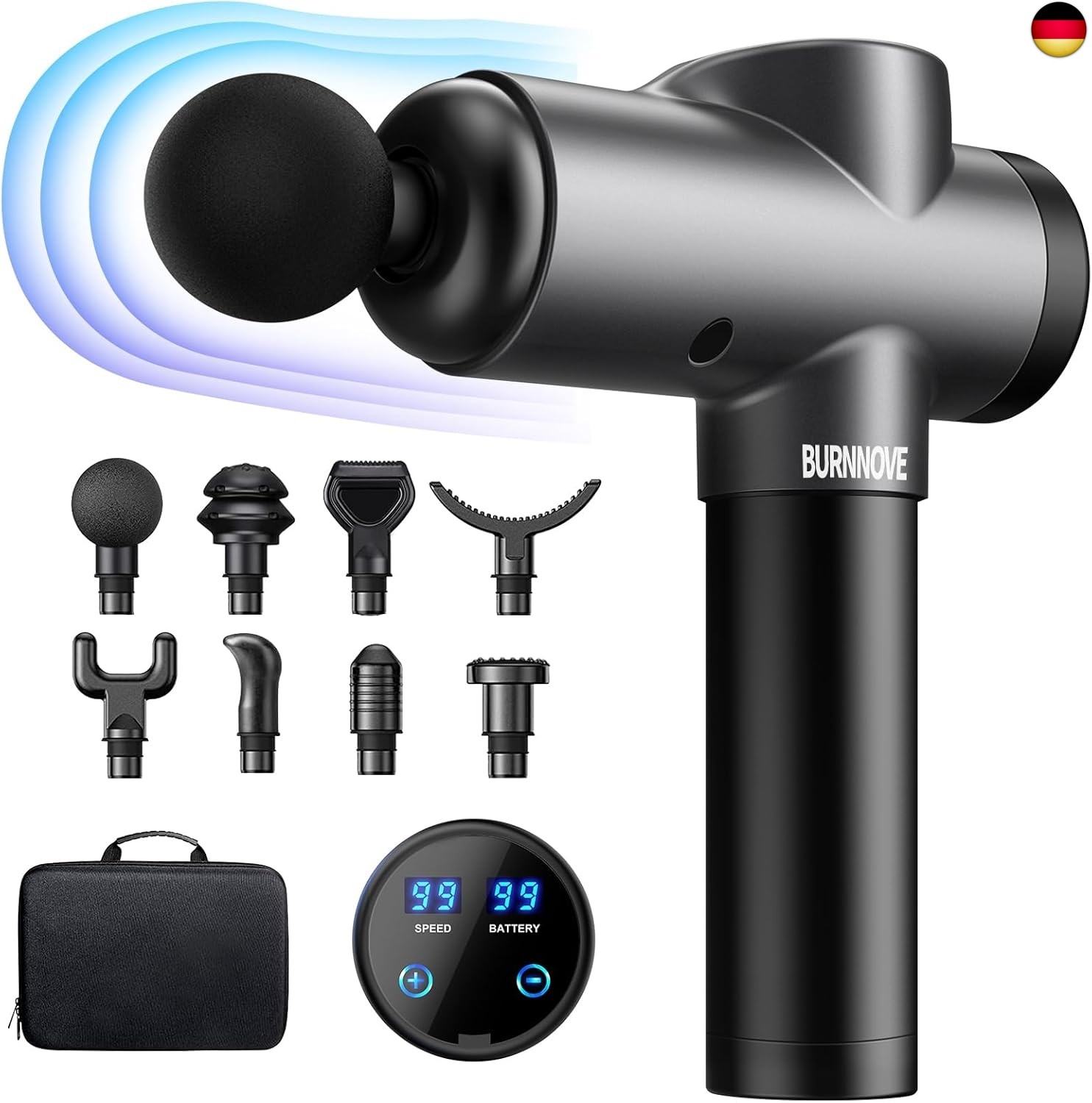 BURNNOVE Massagepistole Elektrische Massage Gun 99 Geschwindigkeiten 8