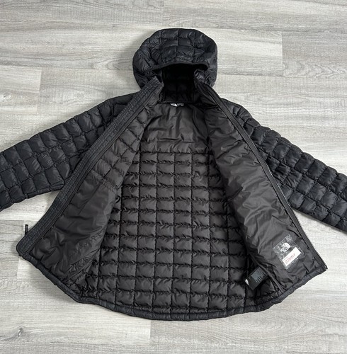 The North Face ThermoBall ECO Hooded Black Puffer Jacket Boys Size Large 14/16 - Picture 12 of 23