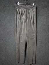 Dory?s Vintage Grey Leather Pants Size 10 Pleated Waistband Fully Lined Australi