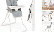 Baby High Chair, Quick Folding Portable Highchair for Babies and Toddlers Grey