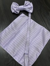 Men's Butterfly Pre-tied Bow tie and Pocket Square Set