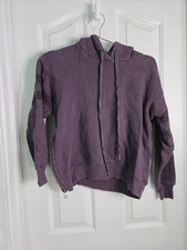 Sundry Purple Long Sleeve Stripe Side Zip Up Hoodie Size 0 Made in USA