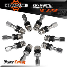 10 Stainless Steel Wheel Tire Valve Stems Hight Pressure Bolt In W Caps 