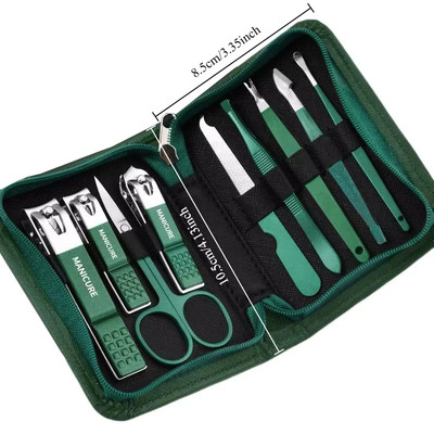 Maniküre-Set Mit Ledertasche, Professionelle Fuß- Und Gesichtspflege-Werkzeug-Se
