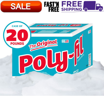 Poly-Fil Original Polyester Premium Softness Fiberfill Stuffing, 20lb Box