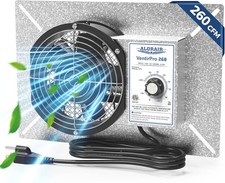260CFM Crawl Space Ventilator Fan with Humidistat Thermostat 6.7 Inch