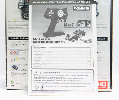 Kyosho Mini Z F1 Formel 1 McLAREN MERCEDES MP4/16 #4 David Coulthard RC Modell - Bild 10 von 21