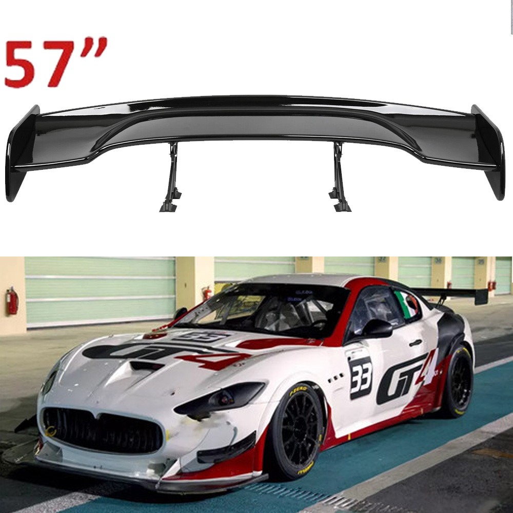 Glossy Black 57" Rear Spoiler Wing Truck GT style For Maserati GTS Gran Turismo