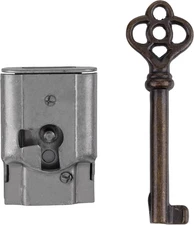 Full Mortise Lock with Skeleton Key for Right Hand Cabinet Door, Desk or Dresser
