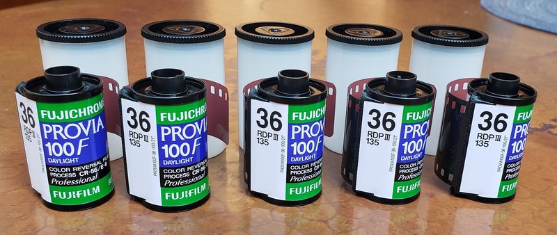 FUJIFILM Provia 100F Color Transparency Film 35mm x 36 Exp. - 5 Rolls