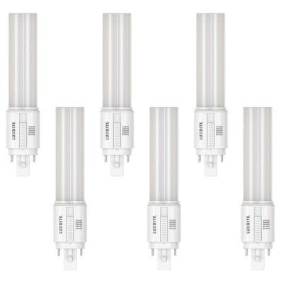 Luxrite Quad Style LED Light Bulb, G24Q 4-Pin Bulb Base, 5CCT, 9W, 1200LM, 6PK