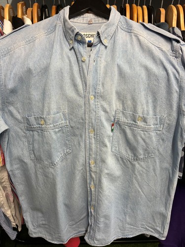 Moschino, Moschino Vintage Denim Short Sleeved Shirt Medium