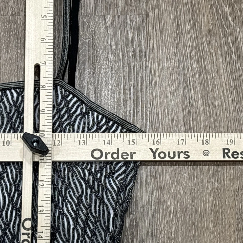 Vintage Y2K Rampage Crop Top Small Whimsigoth Black Silver Goth (Tag Size 9) - Image 4 of 4