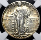 1930 S STANDING LIBERTY QUARTER NGC AU 58 LOVELY CREAMY VANILLA PATINA, DEEPER