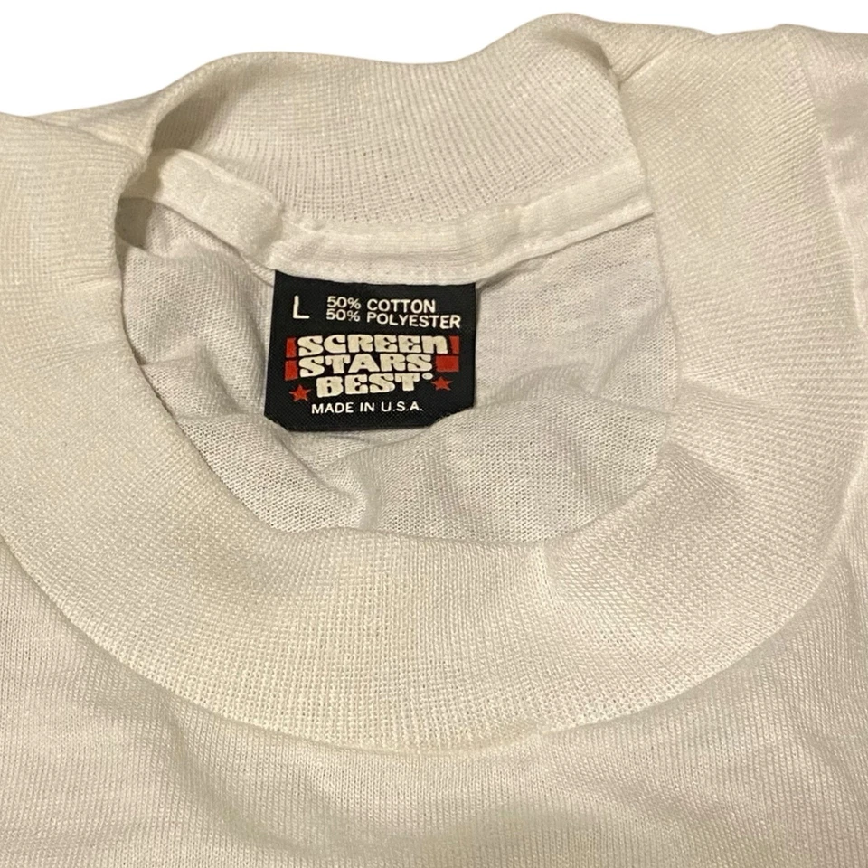 Винтажная футболка Duck I Don't Do Mornings сделано в США Air Waves размер L большой 1988 - Изображение 3 из 4