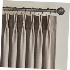 Pinch Pleated Curtains 84 Inches Long for 40"W x 84"L Pack of 2 Dark Flax