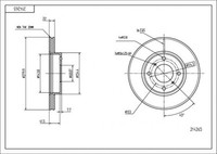 2X Hart 214 265 Bremsscheibe Passend FüR Nissan