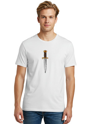 Dagger-8 Mens Graphic Tee, 100% Cotton, Casual Summer Wear