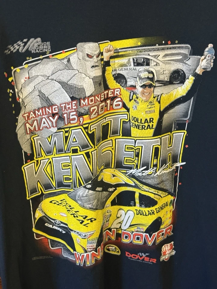 Camiseta 2016 Matt Kenseth Dover Win NASCAR XL Black Fanatics Foto 2 de 4