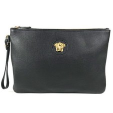 Borsa VERSACE Medusa logo (3D) con tracolla pochette pochette pelle nero/oro