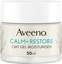 Aveeno Face Calm+Restore Oat Gel Moisturiser (1x 50ml), Face Moisturiser