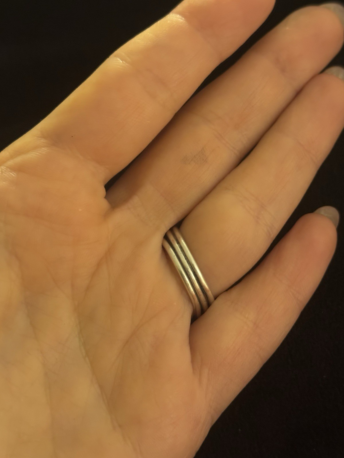 Unique design silver ring Uk size M#37 adjustable image 3
