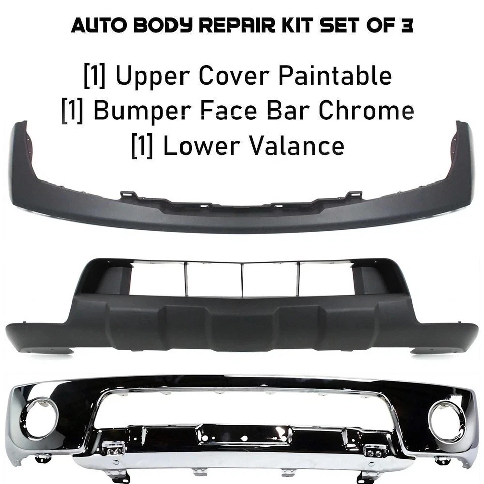 Front Bumper Face Bar Chrome Kit For 2005-2008 Nissan Frontier Foto 2 de 4