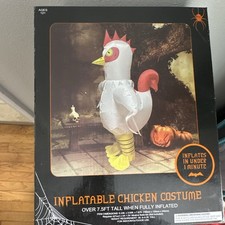 Inflatable Chicken Costume Over 7.5ft Tall Halloween Ages 12 