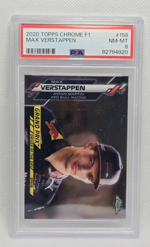 2020 Topps Chrome F1 Max Verstappen #158 PSA 8