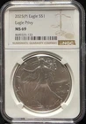 2025 P American Silver Eagle NGC MS69 ASE Eagle Privy US Graded Coin Slab (133)