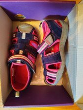 pediped Sahara Girls Flex Sandals Navy/Pink US 8.5 EU 25 Washable Barefoot Shoes