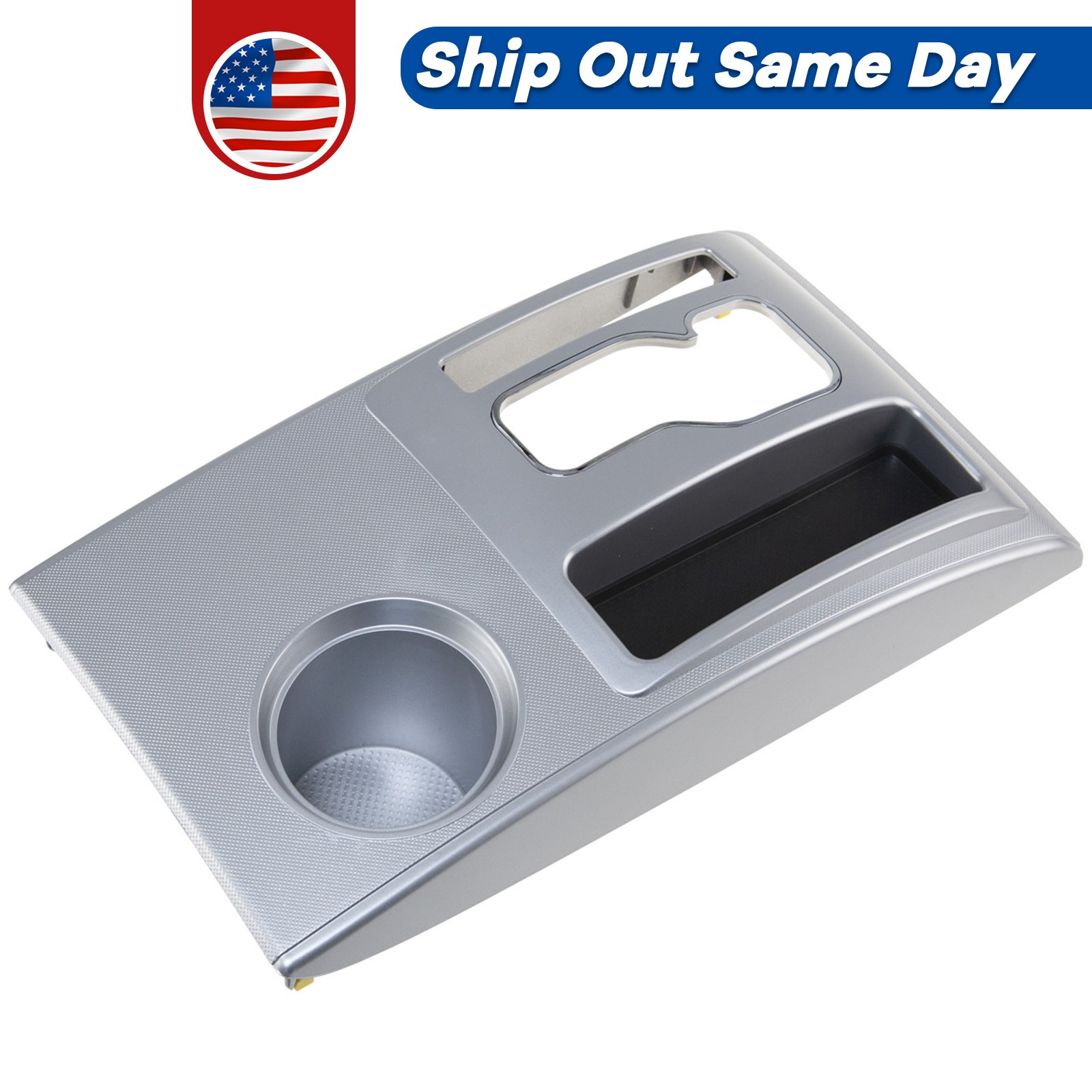 New For TOYOTA 2005-15 Tacoma Center Console Shifter Cupholder Trim Bezel Silver