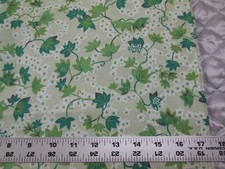 green Vintage leafy vine cotton quilt fabric 1940's 50's 35" x 2 yds 12" V114