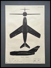 Listing image for MIG-I5 Cold War Era Aircraft ID 1951 Recognition Poster