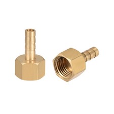 Brass Barb Hose Fittings Connector Adapter 6mm Barbed x G1/4 Female Pipe 2pcs