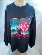 VTG STYLE XL MTV MUSIC TELEVISION RETRO NEW WAVE CREWNECK SWEATSHIRT SWEAT SHIRT