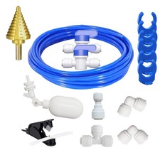 Coffee Maker AutoFill Kit Filtered Water Auto Refill 25FT, WHITE,BULE,YELLOW
