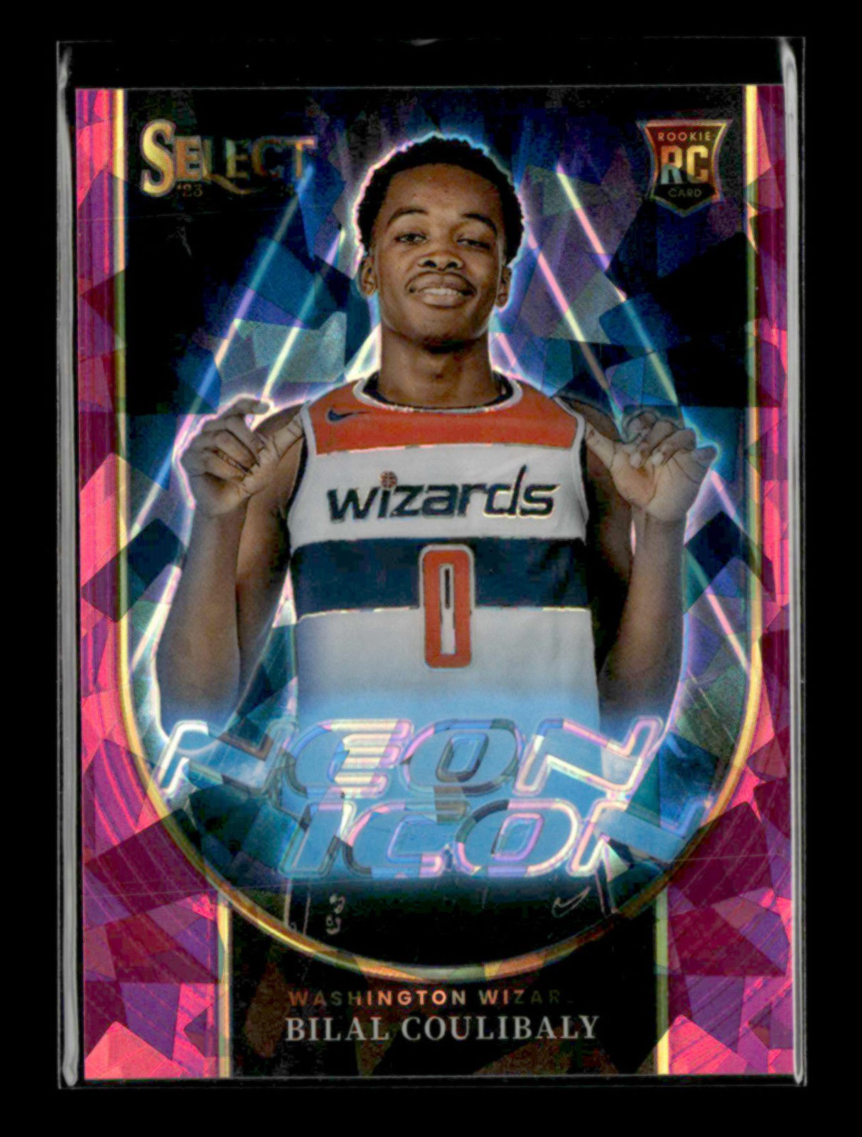 Bilal Coulibaly 2023-24 Panini Select RC Pink Cracked Ice 91/99 Neon Icon [jm27