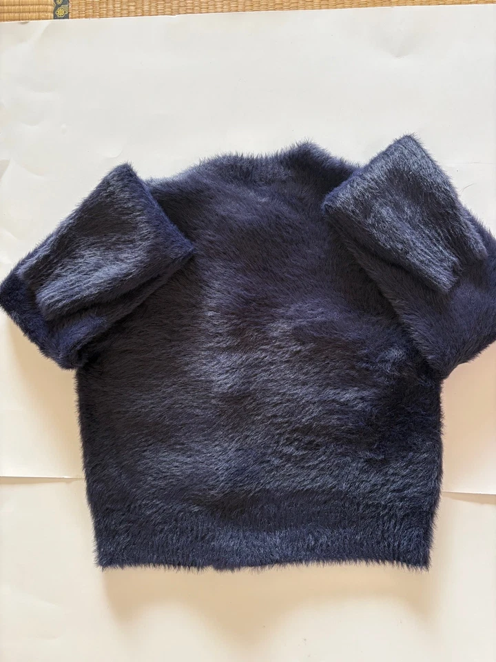 NUEVO CON ETIQUETAS J.Crew Suéter Dama Chaqueta en Azul Marino Hilo Cepillado Cárdigan (Pequeño) ¡Nuevo! Foto 4 de 4