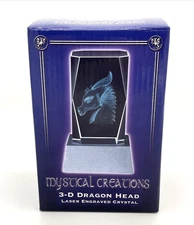 VTG NIB Spencer Gifts 3D Dragon Crystal Laser Desk Light Mystical Wizard Witch