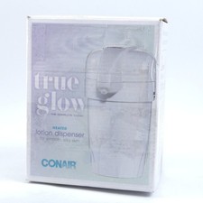 CONAIR TRUE GLOW ELECTRIC HEATED LOTION DISPENSER WHITE SMOOTH SILKY SKIN Open