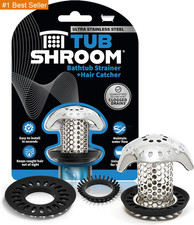 Tubshroom Ultra Revolutionary Bath Tub Drain Protector Hair Catcher/Strainer/Sna
