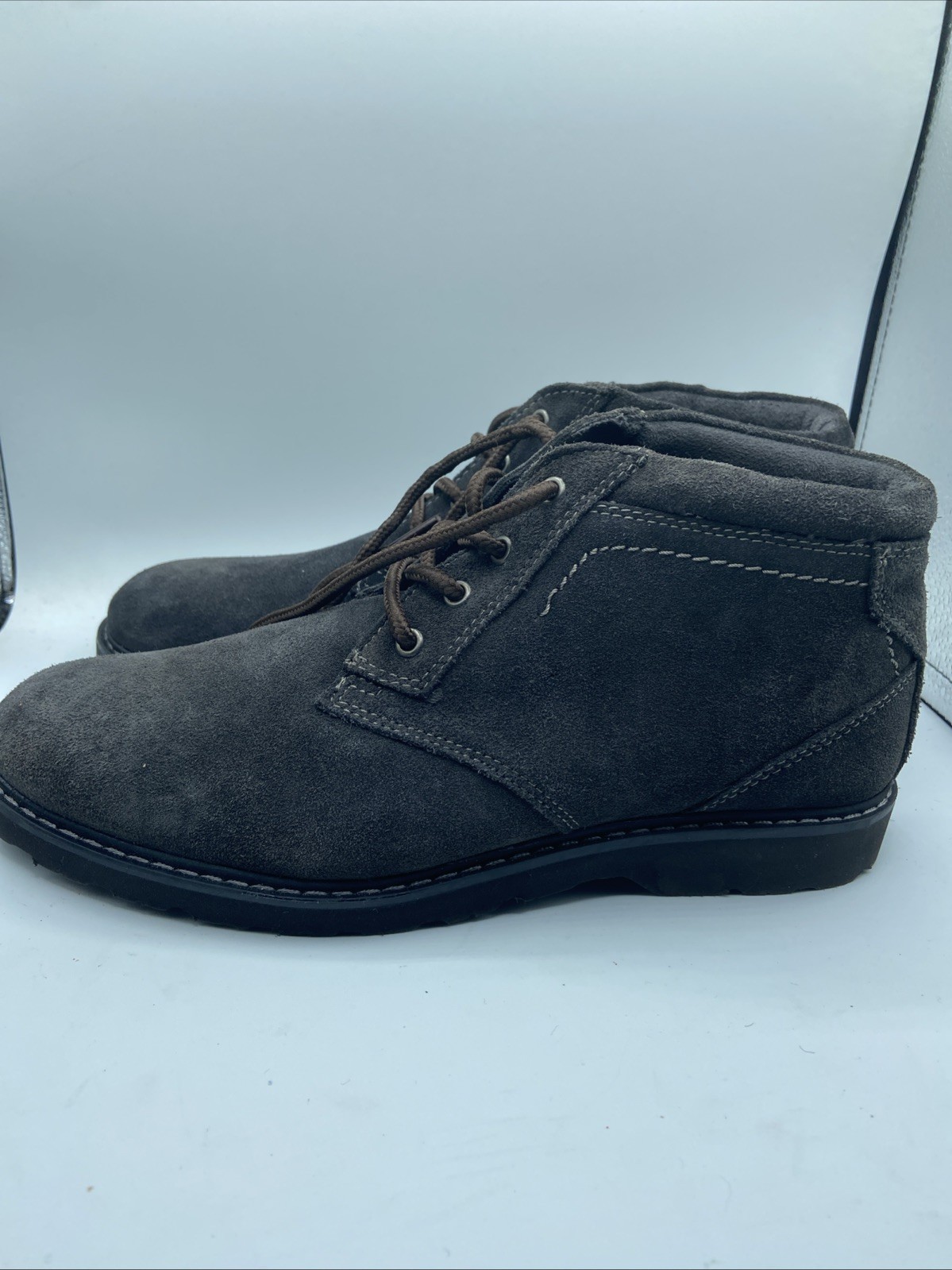 Nunn Bush Lites Men’s Suede Chukka Boots Black  Lace Up Comfort Casual Size 7m