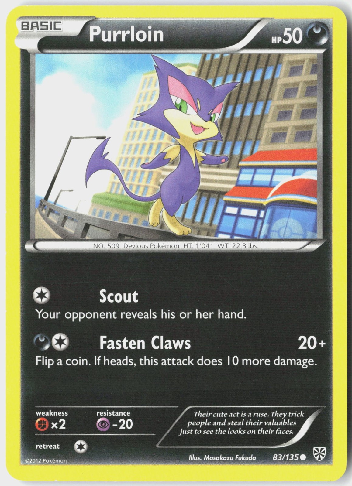 Pokemon - Purrloin (83) Plasma Storm [PLS - 83/135] NM Common