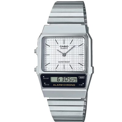Casio Vintage Quarzuhr AQ-800E-7AEF Edgy Digital Analog Zifferblatt Stahl 30M