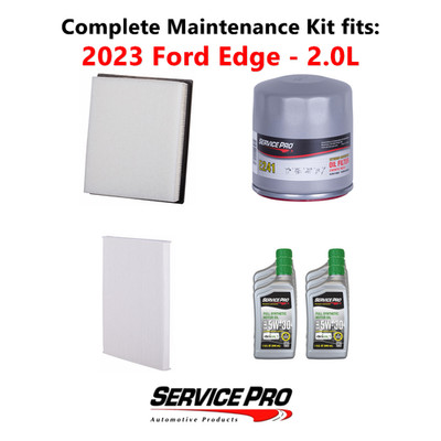2023 Ford Edge 2.0L Complete Oil, Air & Cabin Filter Kit (5W-30)