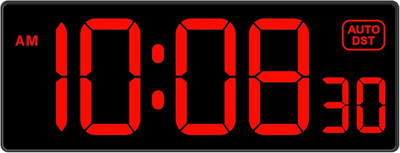 LED Digital Wall Clock, Large Digital Clock Bold Numbers with Seconds for Senior