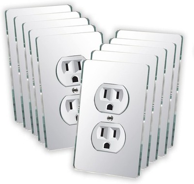 10PC Mirror Light Switch Plates Double hole Outlet 4.72'' X 2.91'' Switch Light...